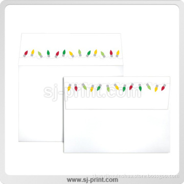70lb. Christmas Lights Envelopes A7 Colorflaps & Trade Envelopes